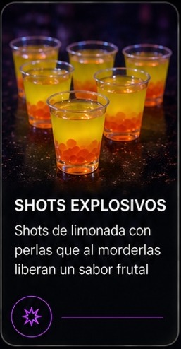 Shots Explosivos: shots de limonada con perlas de sabor frutal